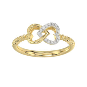 LADIES RING 0.10CT ROUND DIAMOND 10K YELLOW GOLD